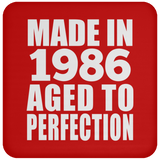 38th Birthday Made In 1986 Aged to Perfection - Drink Coaster