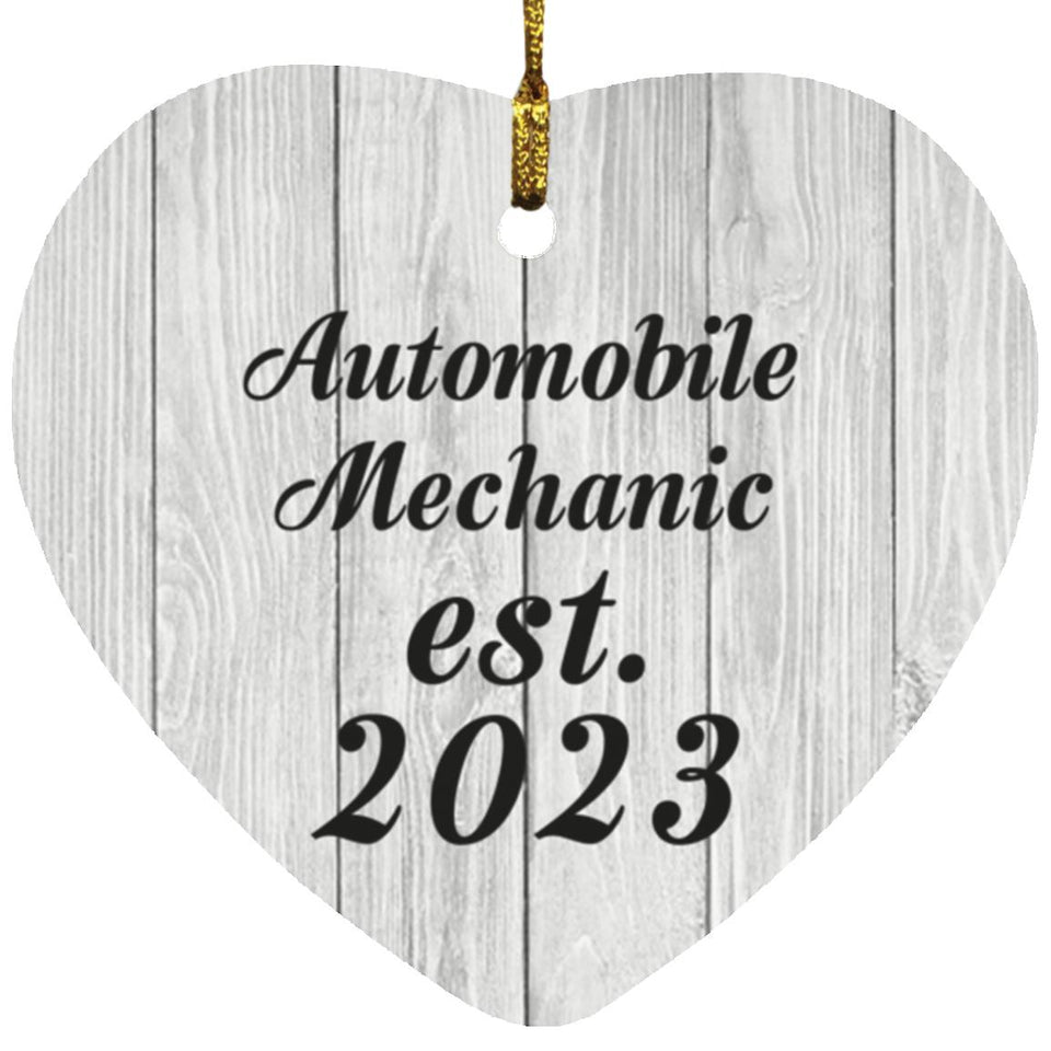 Automobile Mechanic Established Est. 2023 - Heart Ornament F