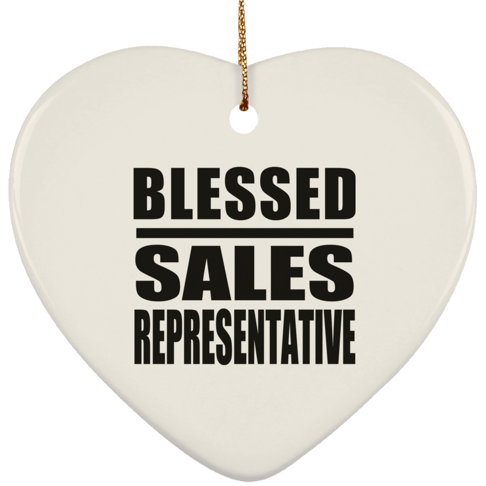 Blessed Sales Representative - Heart Ornament
