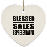 Blessed Sales Representative - Heart Ornament