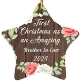 First Christmas As an Amazing Brother In Law 2024 - Star Ornament A