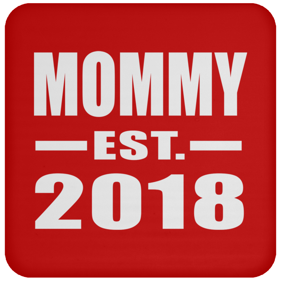 Mommy Established EST. 2018 - Drink Coaster