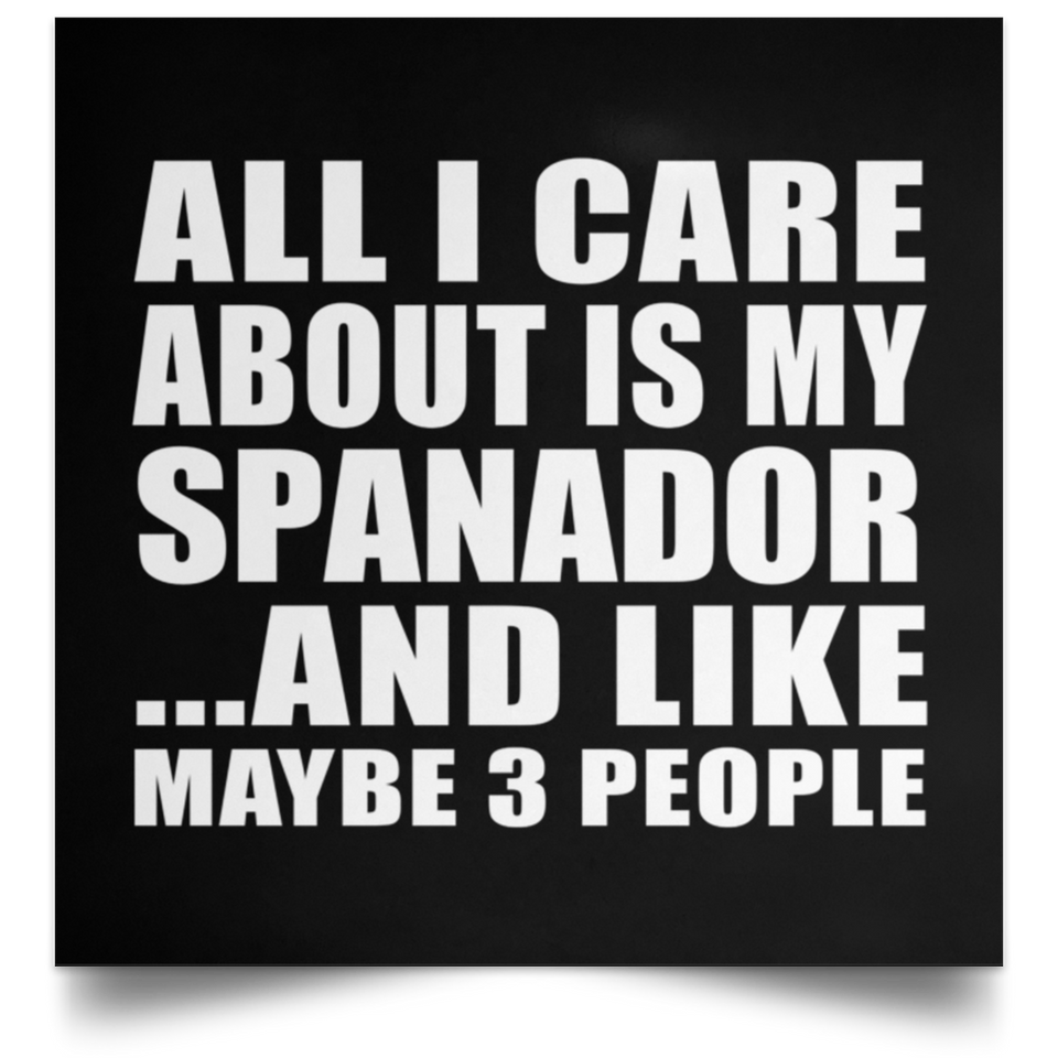 All I Care About Is My Spanador - Poster Square