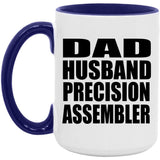 Dad Husband Precision Assembler - 15oz Accent Mug Purple