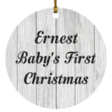 Ernest Baby's First Christmas - Circle Ornament F