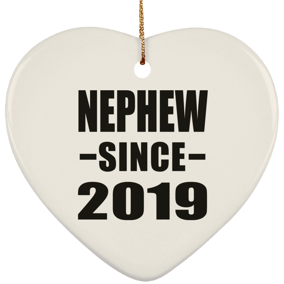 Nephew Since 2019 - Heart Ornament