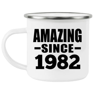 42nd Birthday Amazing Since 1982 - 12oz Camping Mug