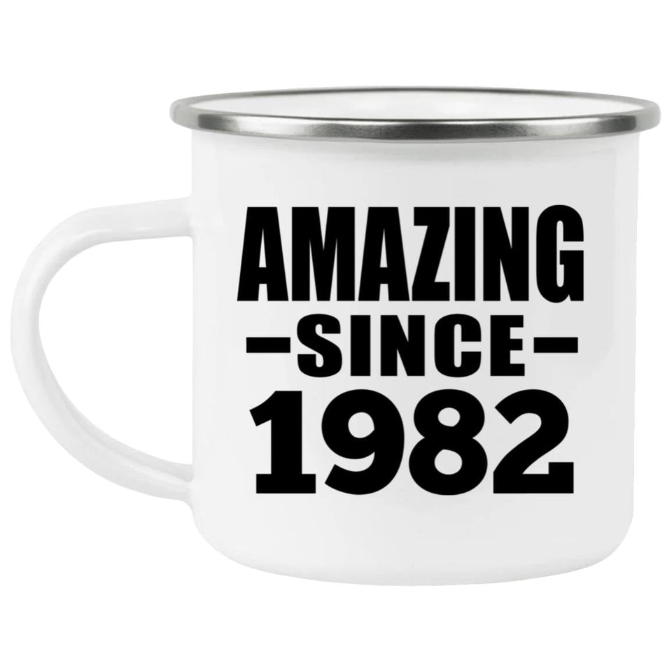 42nd Birthday Amazing Since 1982 - 12oz Camping Mug