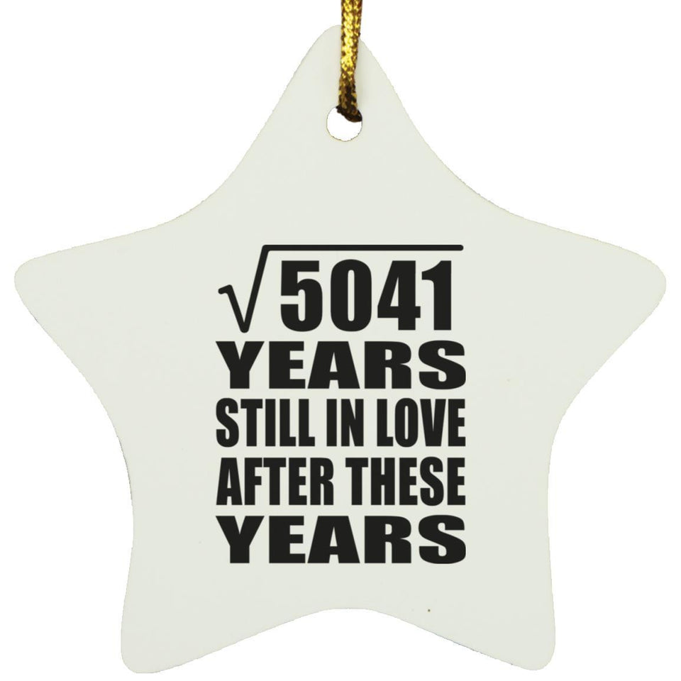 71st Anniversary Square Root of 5041 Years Still In Love - Star Ornament