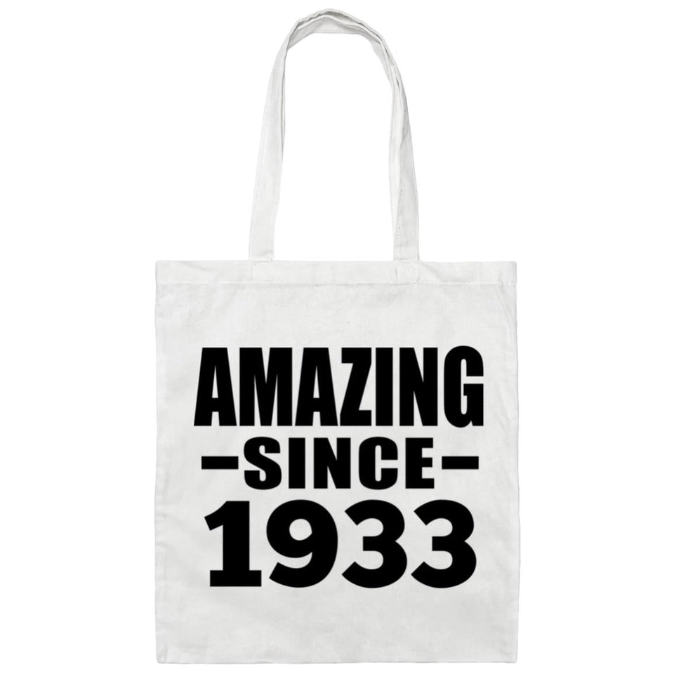 91st Birthday Amazing Since 1933 - Tote Bag White