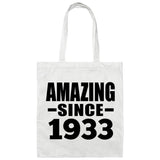 91st Birthday Amazing Since 1933 - Tote Bag White