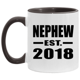 Nephew Established EST. 2018 - 11oz Accent Mug Black