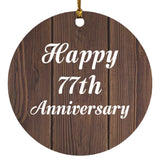 Happy 77th Anniversary - Circle Ornament D