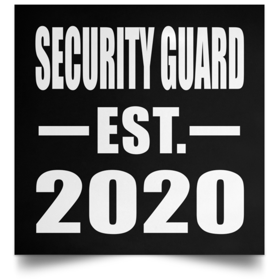 Security Guard Established EST. 2020 - Poster Square