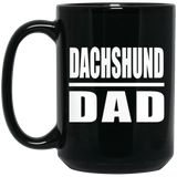 Dachshund Dad - 15oz Coffee Mug Black