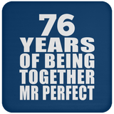 76th Anniversary 76 Years Of Being Mr Perfect - Drink Coaster