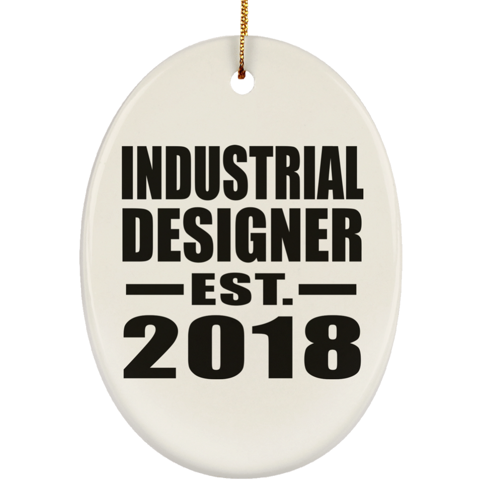 Industrial Designer Established EST. 2018 - Oval Ornament