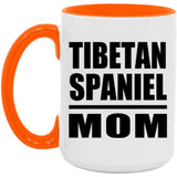 Tibetan Spaniel Mom - 15oz Accent Mug Orange