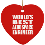 World's Best Aerospace Engineer - Heart Ornament