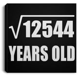 112th Birthday Square Root of 12544 Years Old - Canvas Square