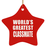 World's Greatest Classmate - Star Ornament