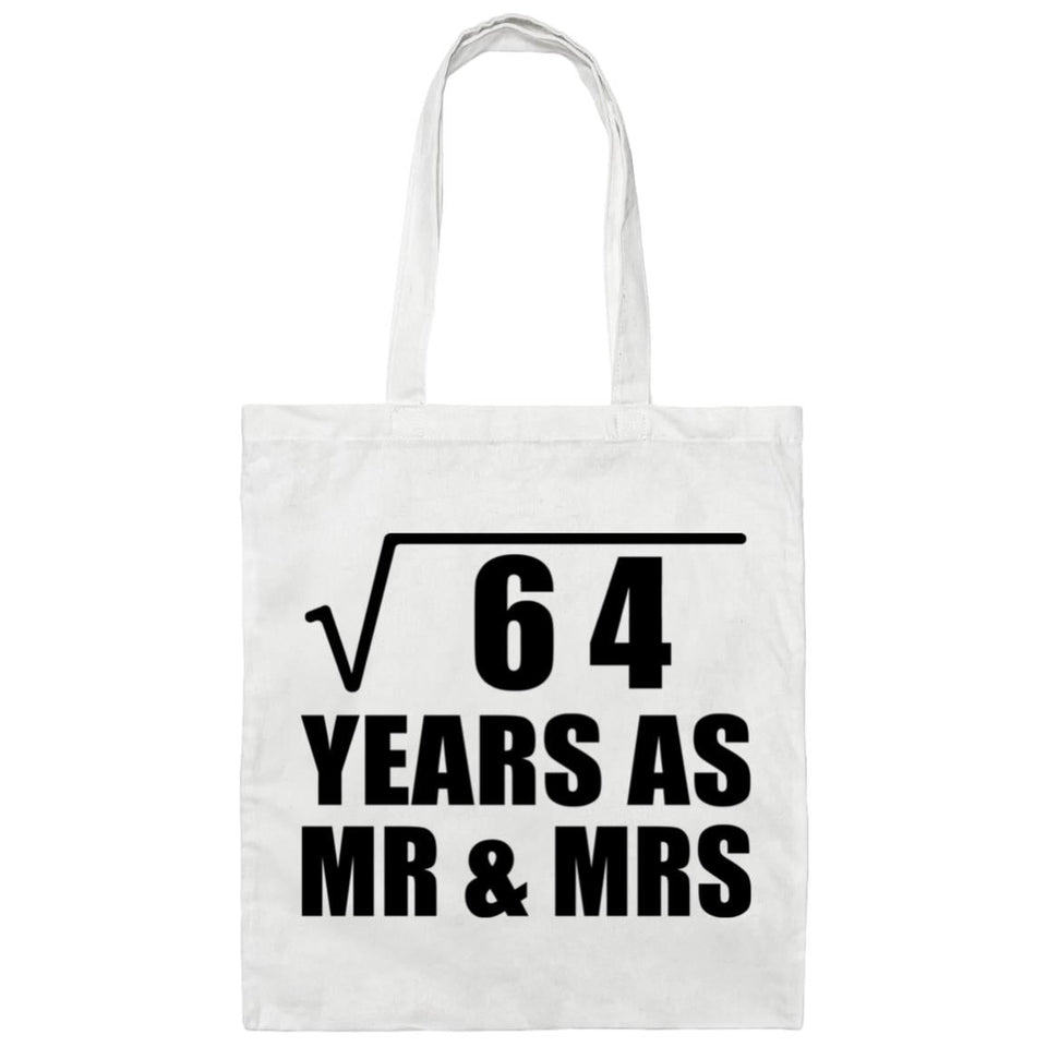 8th Anniversary Square Root of 64 Years As Mr & Mrs - Tote Bag White