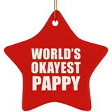 World's Okayest Pappy - Star Ornament