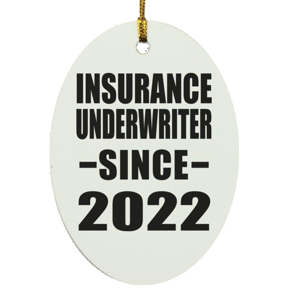 Insurance Underwriter Since 2022 - Oval Ornament