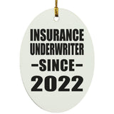 Insurance Underwriter Since 2022 - Oval Ornament