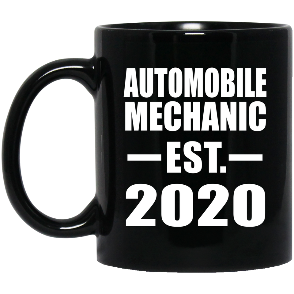 Automobile Mechanic Established EST. 2020 - 11oz Coffee Mug Black