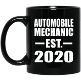 Automobile Mechanic Established EST. 2020 - 11oz Coffee Mug Black