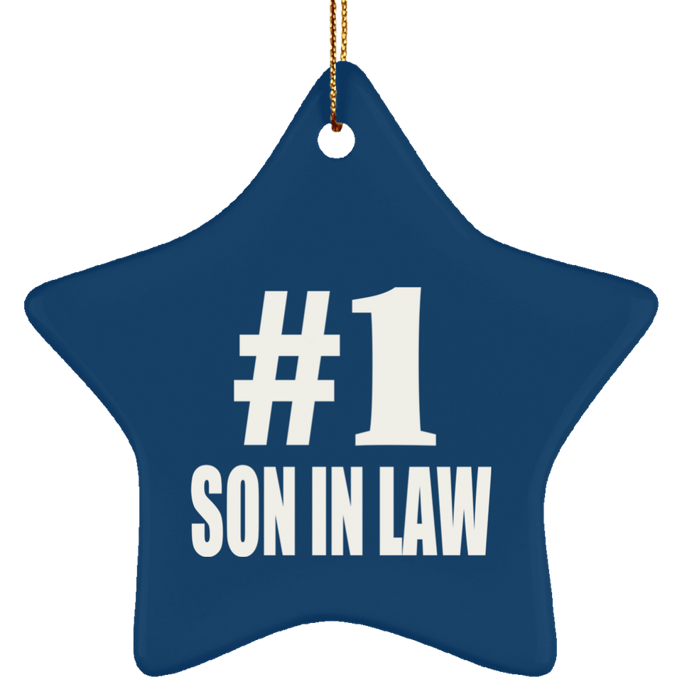 Number One #1 Son In Law - Star Ornament