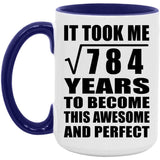 28th Birthday Took Square Root of 784 Years To Awesome - 15oz Accent Mug Purple