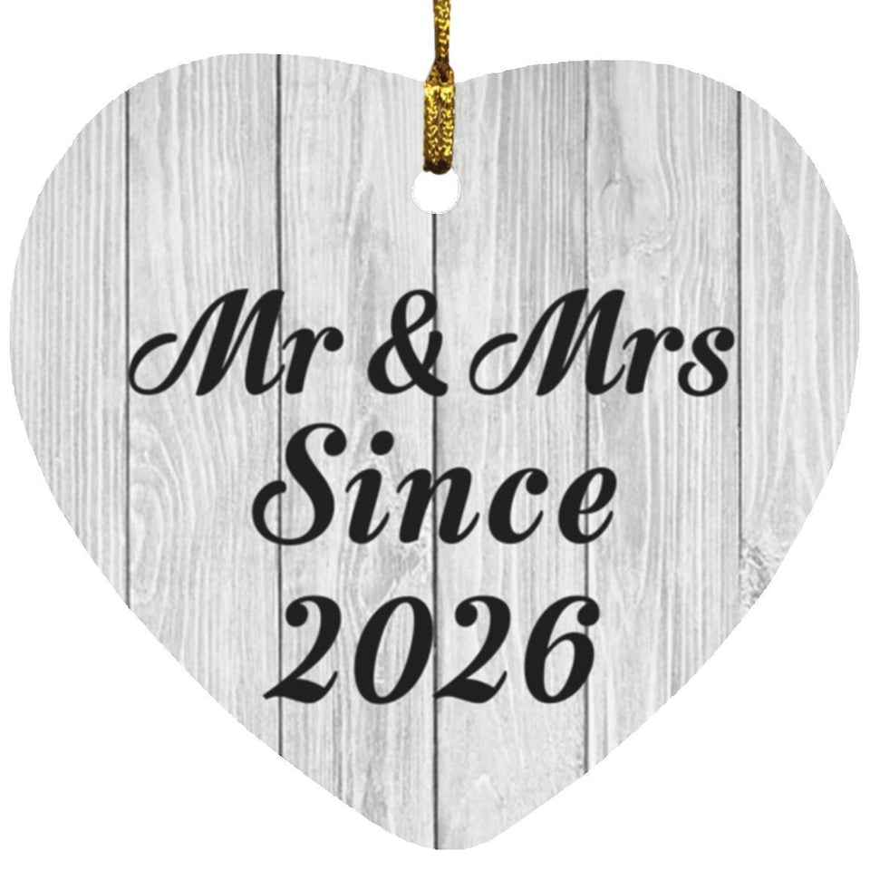 Anniversary Mr & Mrs Since 2026 - Heart Ornament F
