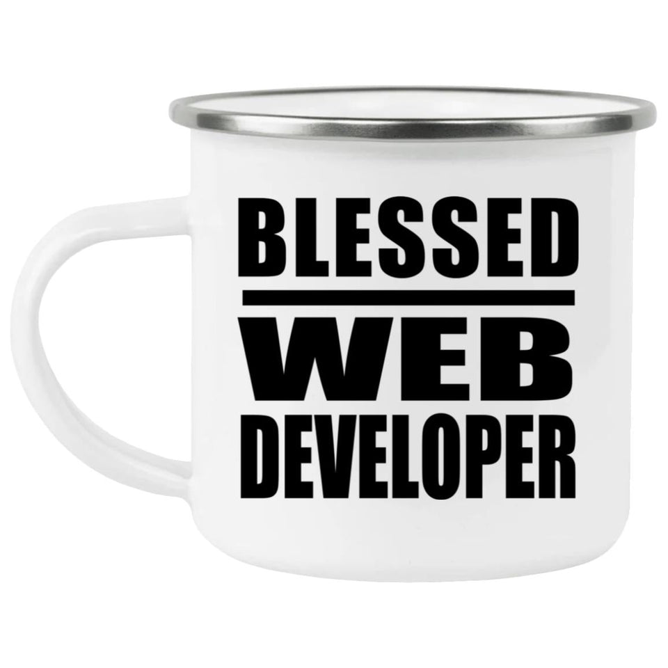 Blessed Web Developer - 12oz Camping Mug