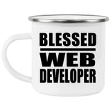 Blessed Web Developer - 12oz Camping Mug