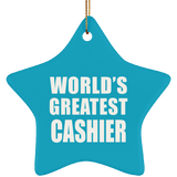 World's Greatest Cashier - Star Ornament