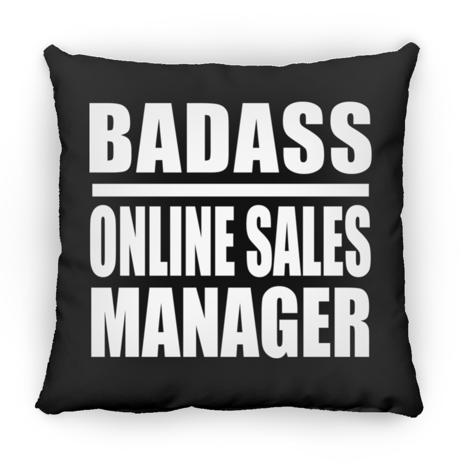 Badass Online Sales Manager - Throw Pillow Black