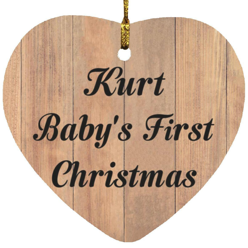 Kurt Baby's First Christmas - Heart Ornament C