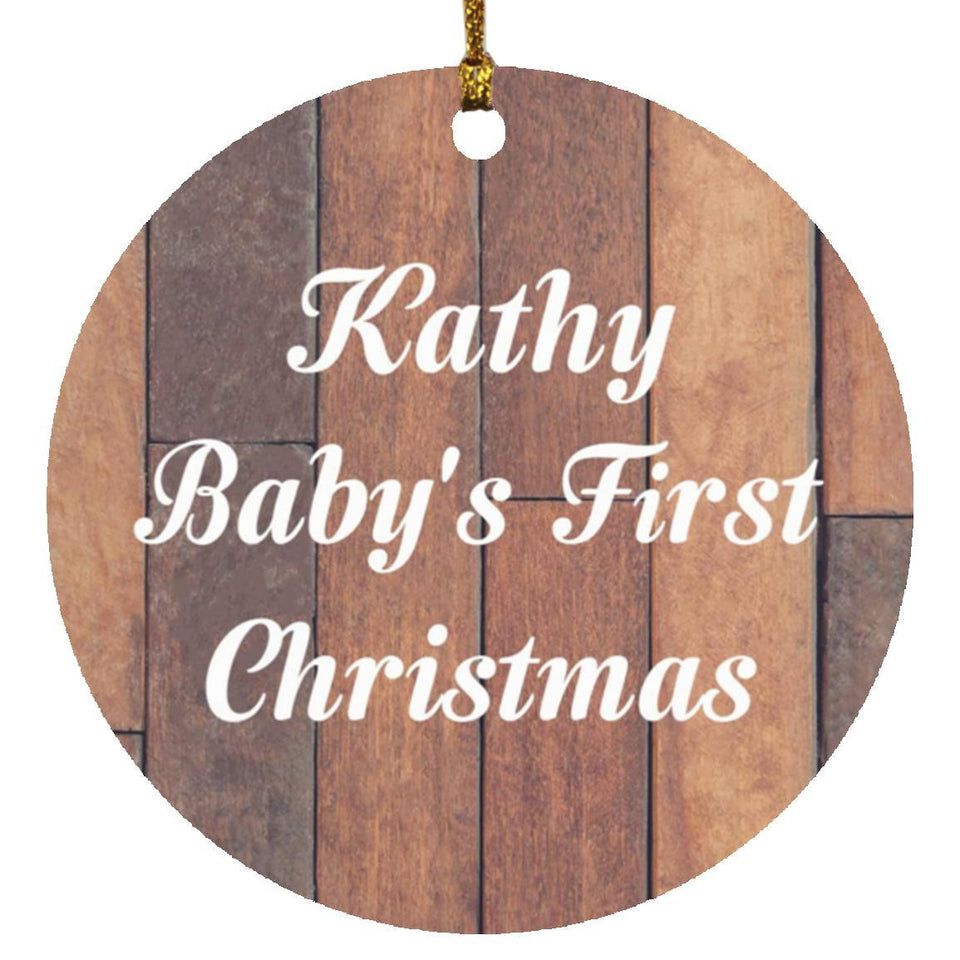 Kathy Baby's First Christmas - Circle Ornament E