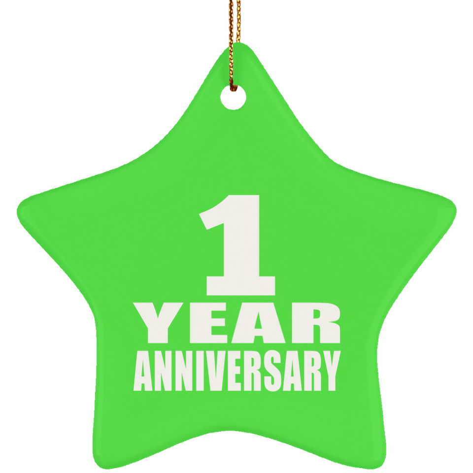 1st Anniversary 1 Year - Star Ornament
