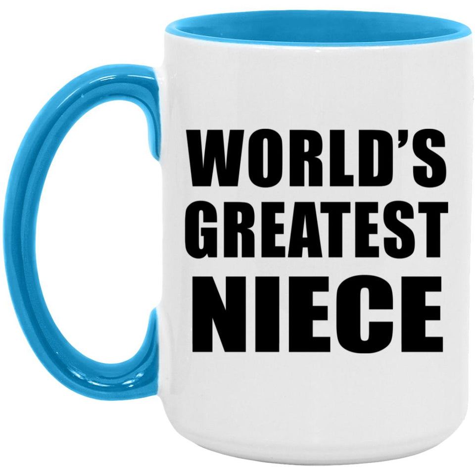 World's Greatest Niece - 15oz Accent Mug Blue