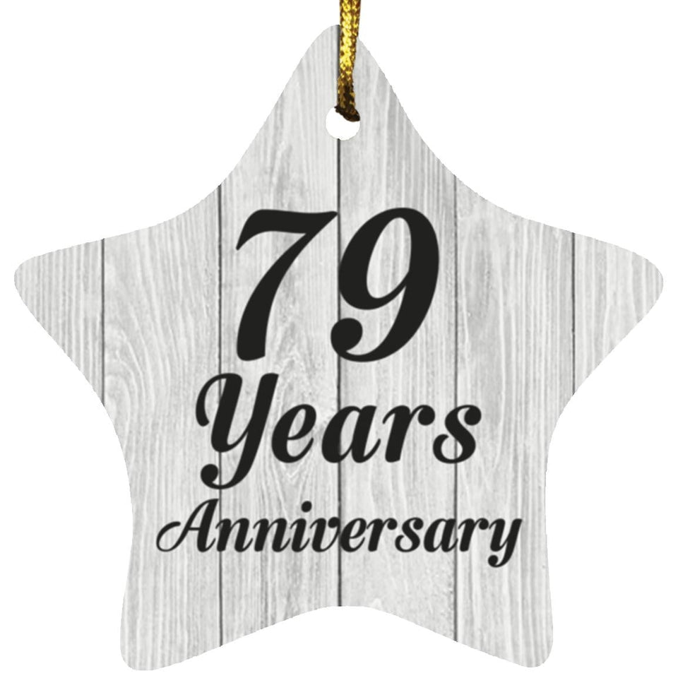 79th Anniversary 79 Years Anniversary - Star Ornament F