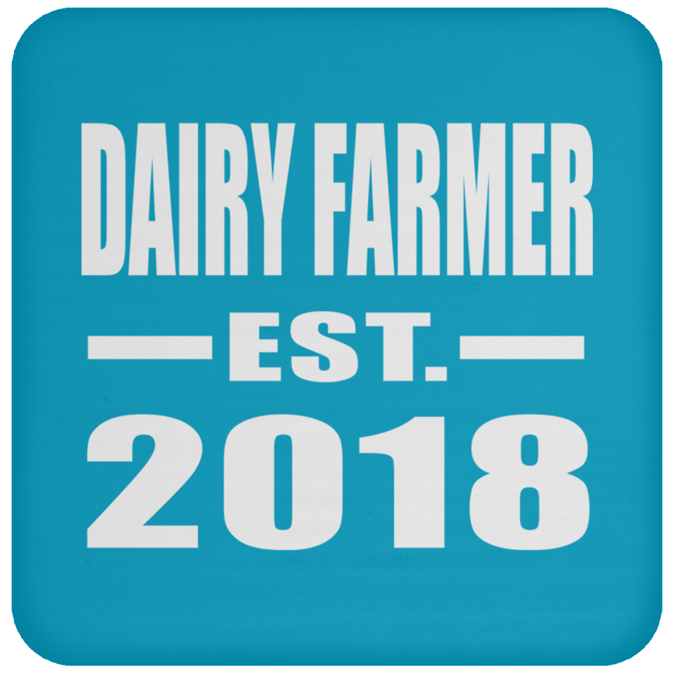 Dairy Farmer Established EST. 2018 - Drink Coaster