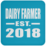 Dairy Farmer Established EST. 2018 - Drink Coaster