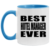 Best Hotel Manager Ever - 11oz Accent Mug Blue