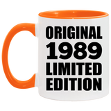 35th Birthday Original 1989 Limited Edition - 11oz Accent Mug Orange