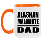 Alaskan Malamute Dad - 11oz Accent Mug Orange