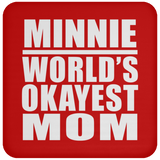 Minnie World's Okayest Mom - Drink Coaster