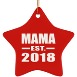Mama Established EST. 2018 - Star Ornament